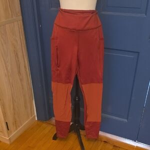 Worn Once Patagonia Pack Out Two-Tone Orange Leggings 3 Pockets Small